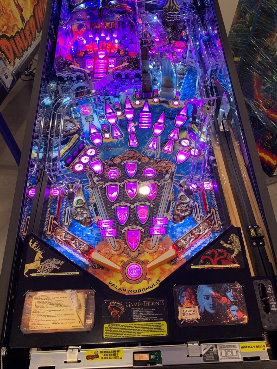 Buy Game Of Thrones Pro Pinball:-Stern’s Game of Thrones Pro machine