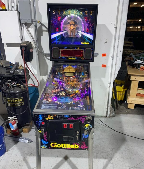 Stargate pinball in the game room