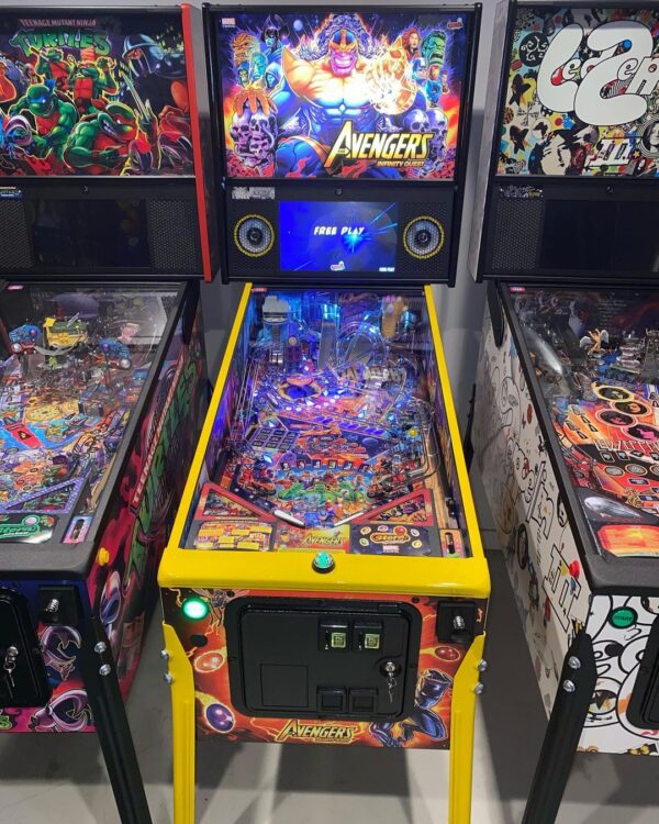 Avengers Pinball in a game room